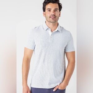 Rails Sebastian Stripe Polo Seafoam Short Sleeve Shirt Cotton Summer Size Small